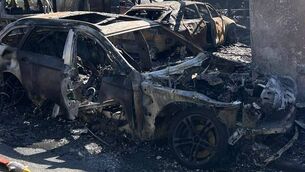 <p>The fire broke out in a local garage and spread to several adjoining homes, with some homes and several cars left badly damaged.</p>