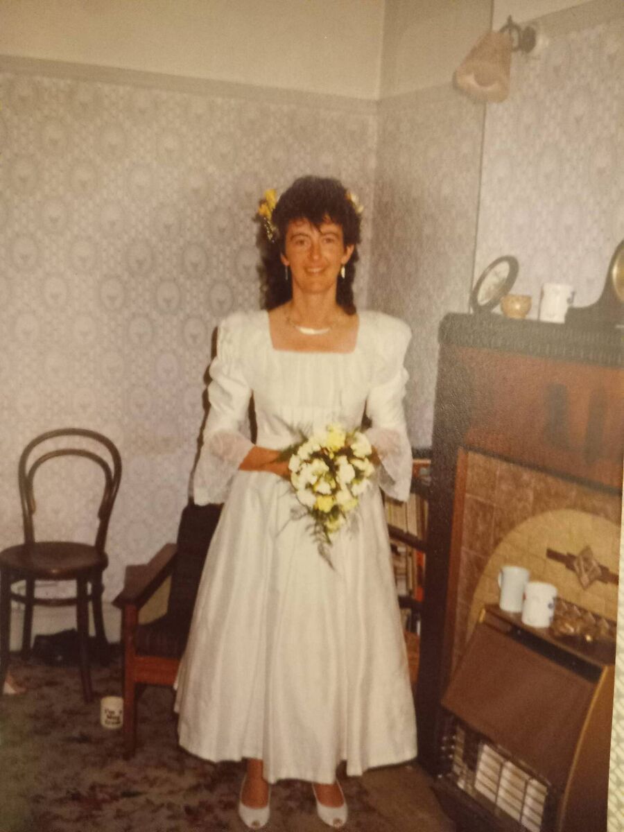 Bríd Ní Chumhaill on her wedding day. Bríd Ní Chumhaill on her wedding day.