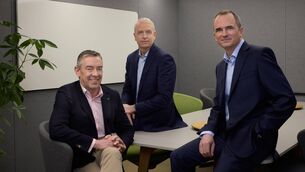 <p>DCC chief executive Donal Murphy, with Kevin Lucey, COO, and Conor Murphy, CFO. KKR and Energy Capital Partners are attempting a takeover of the Irish services firm for £5.7bn (€6.67bn).</p> <p>DCC chief executive Donal Murphy, with Kevin Lucey, COO, and Conor Murphy, CFO. KKR and Energy Capital Partners are attempting a takeover of the Irish services firm for £5.7bn (€6.67bn).</p>