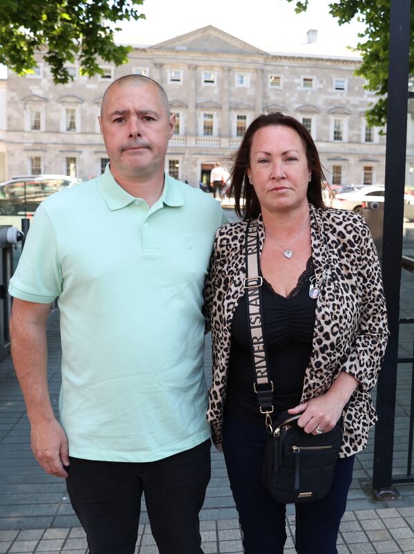 Siobhan and Martin Lynch. Mr Lynch said the “madness had to stop” and said consultants in Temple Street Children’s Hospital had told him that half of the intensive care unit beds were “taken up by electric scooter injuries”, with 400 presentations a year. Picture: Stephen Collins/Collins
