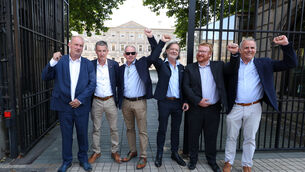 <p class="contextmenu internal_Caption">Jason Clancy, Barry Murphy, Colin Power, Kevin Keating, and Paul Walsh outside the Dáil before going inside to hear the Government's apology to the survivors of Bill Kenneally’s sexual abuse. Picture: Leah Farrell</p> <p class="contextmenu internal_Caption">Jason Clancy, Barry Murphy, Colin Power, Kevin Keating, and Paul Walsh outside the Dáil before going inside to hear the Government's apology to the survivors of Bill Kenneally’s sexual abuse. Picture: Leah Farrell</p>