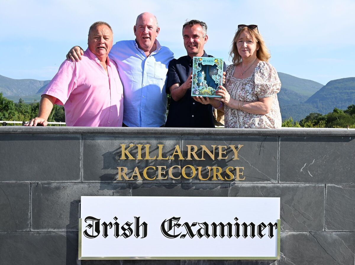 Cause I Like You and Wesley Joyce win for owners Michael and Ruth Foley and trainer Mick Mulvany with the Irish Examiner's Darren Norris. Pic: Healy Racing