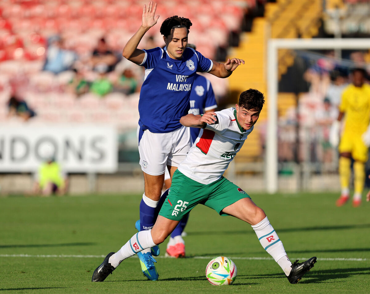 Matthew Murray, Cork City, Joel Colwill, Cardiff City. Matthew Murray, Cork City, Joel Colwill, Cardiff City.