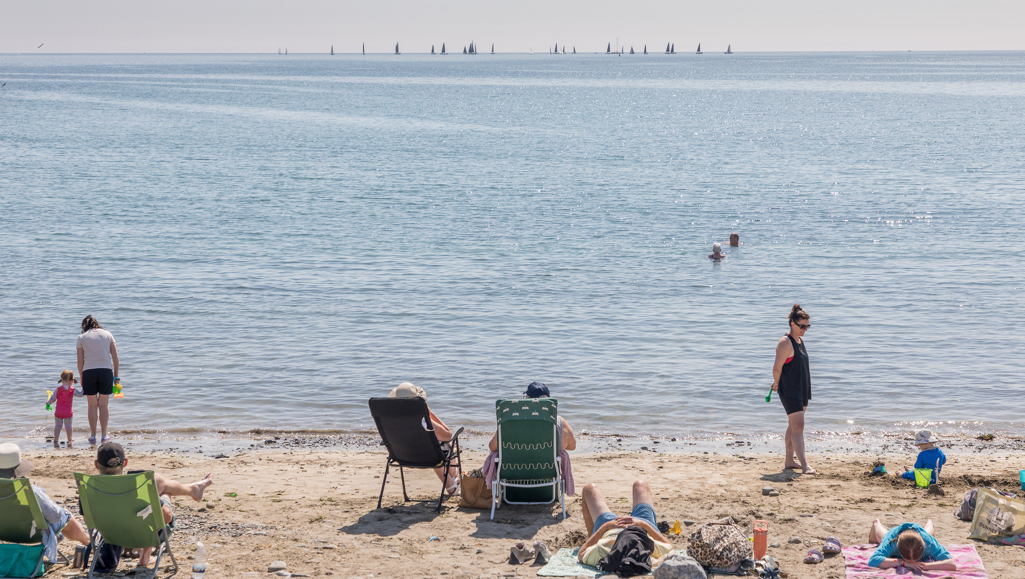  People enjoying the hot weather at Fountainstown beach in Co Cork. Picture: David Creedon
