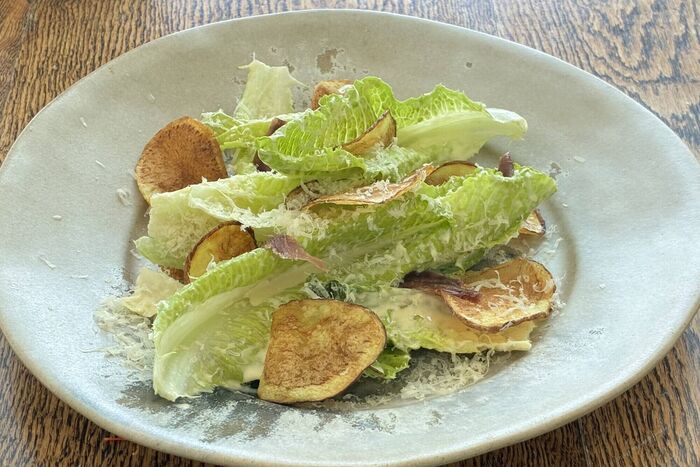 Caesar Salad with Potato Crisps