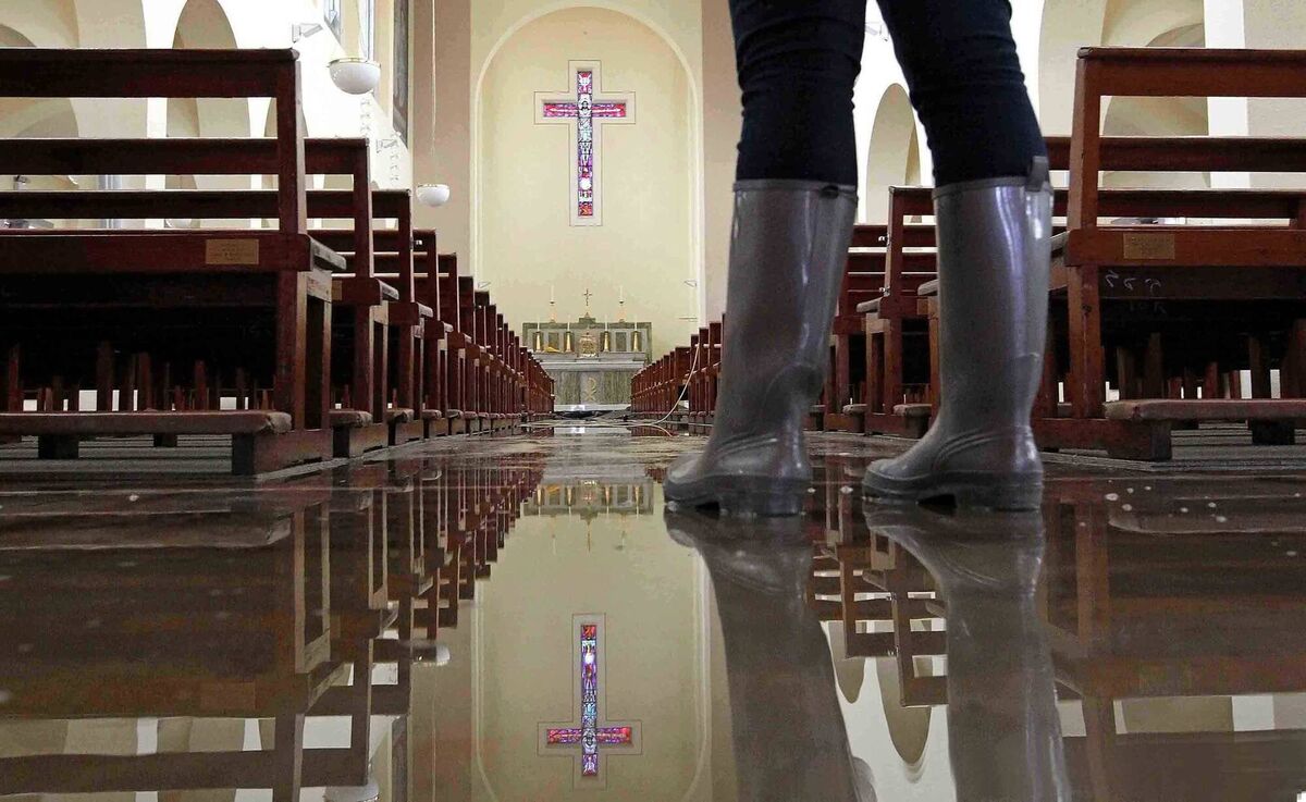 Floodwaters in the Church of the Annunciation, Blackpool, Cork City, on June 28, 2012. File picture: Jim Coughlan Floodwaters in the Church of the Annunciation, Blackpool, Cork City, on June 28, 2012. File picture: Jim Coughlan