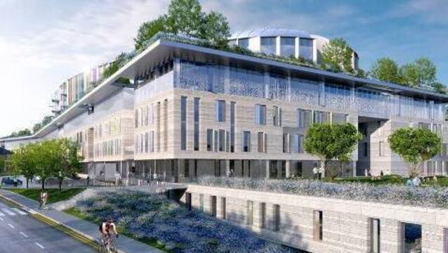 <p>Multiple sources close to the project have said there are issues surrounding the fire safety certification of prefab ‘toilet pods’ inside the children’s hospital. Picture: NewChildrensHospital.ie</p>