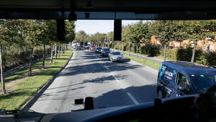 <p>The view from a special truck observation vehicle which is used to catch poor behaviour by motorists. File picture: Gareth Chaney</p>