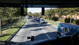 <p>The view from a special truck observation vehicle which is used to catch poor behaviour by motorists. File picture: Gareth Chaney</p>