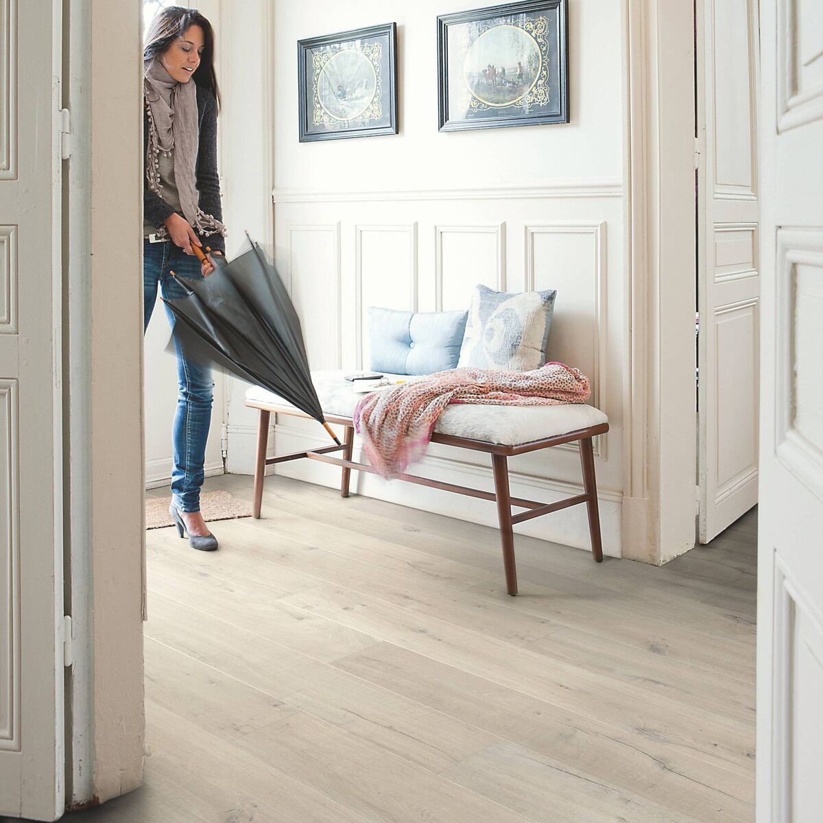 For dry areas, affordable laminate offers a tempting alternative to LVT. Here, Quick-Step Impressive Soft Oak can be used in high-humidity zones, such as kitchens and corridors, from €34 per square metre. For dry areas, affordable laminate offers a tempting alternative to LVT. Here, Quick-Step Impressive Soft Oak can be used in high-humidity zones, such as kitchens and corridors, from €34 per square metre.
