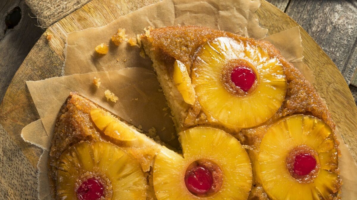 Pineapple Upside Down Cake with Cherries