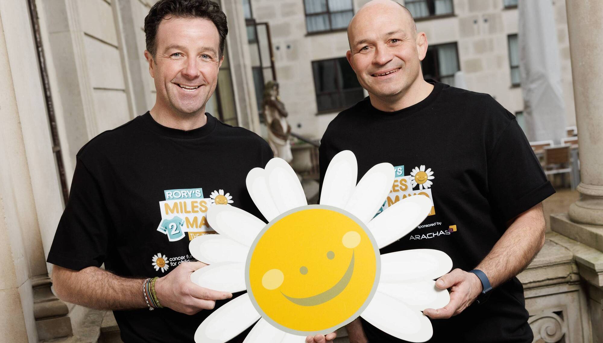 At the launch of Rory’s Miles to Mayo are Tom Keogh (left), founder and managing director of Keogh’s Farm, and former Ireland and Ulster Rugby captain Rory Best. Picture: Marc O’Sullivan
