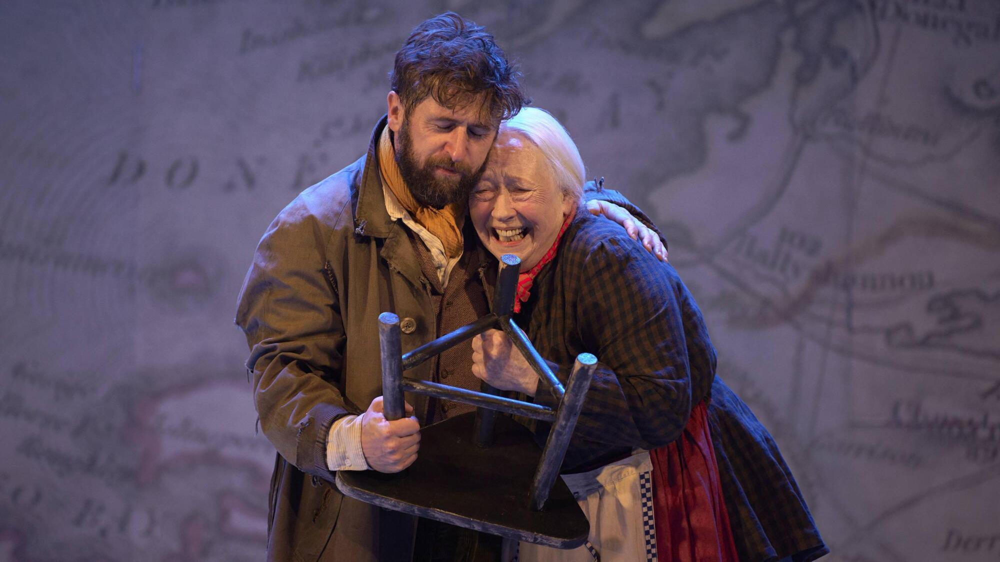  Aaron Monaghan and Marie Mullen in Druid's production of The Shaughraun at Galway International Arts Festival.  Picture: Ros Kavanagh 