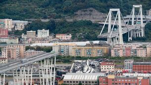 Cars on the Morandi road bridge in August 2018 (Antonio Calanni/AP) Cars on the Morandi road bridge in August 2018 (Antonio Calanni/AP)
