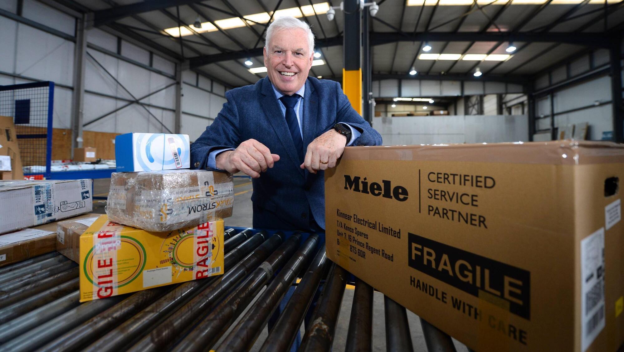 DPD Ireland chief executive Des Travers.DPD has announced a new €10m investment in a distribution hub which will create 200 jobs and handle up to 10,000 parcels every hour.