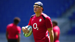 <p>England's Henry Pollock during a training session.</p>