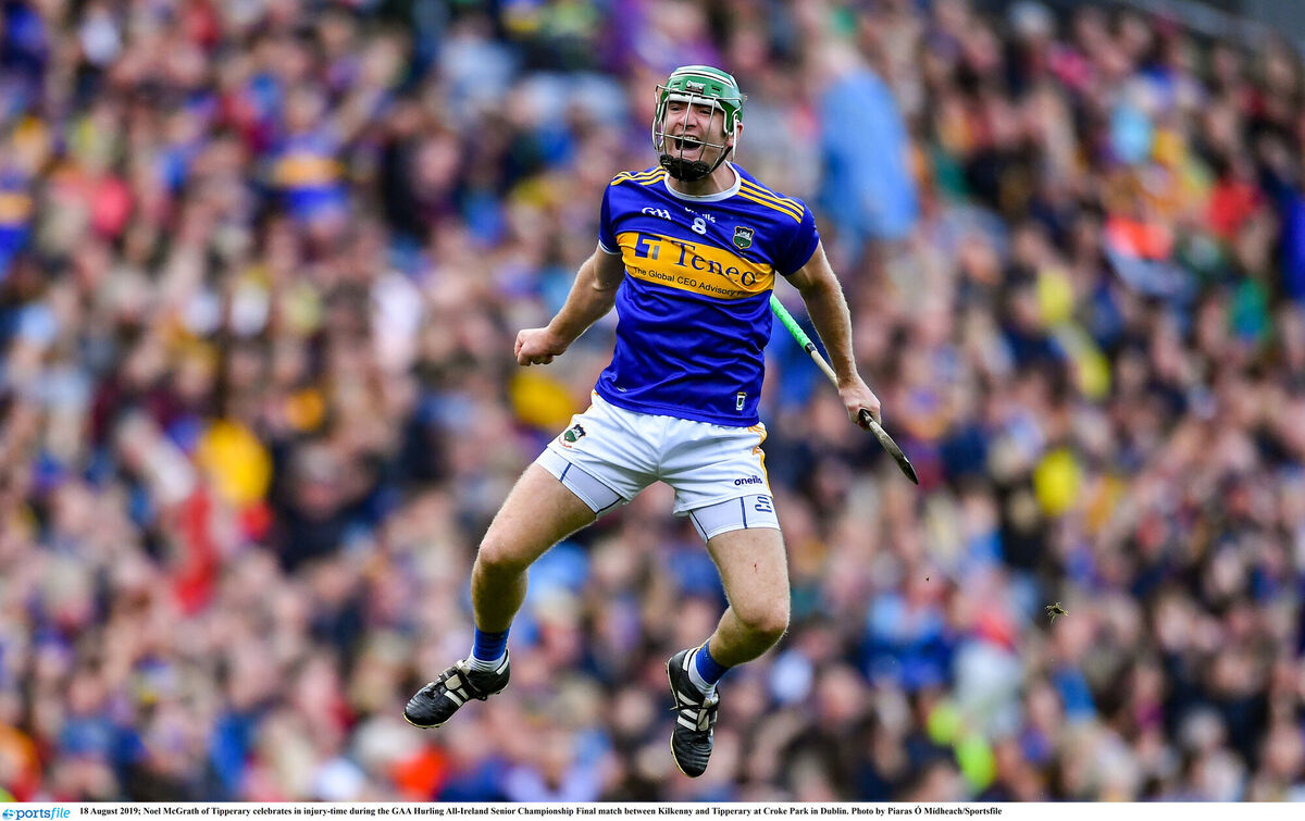 Noel McGrath of Tipperary celebrates in injury-time against Kilkenny in 2019. Picture: Piaras Ó Mídheach/Sportsfile Noel McGrath of Tipperary celebrates in injury-time against Kilkenny in 2019. Picture: Piaras Ó Mídheach/Sportsfile