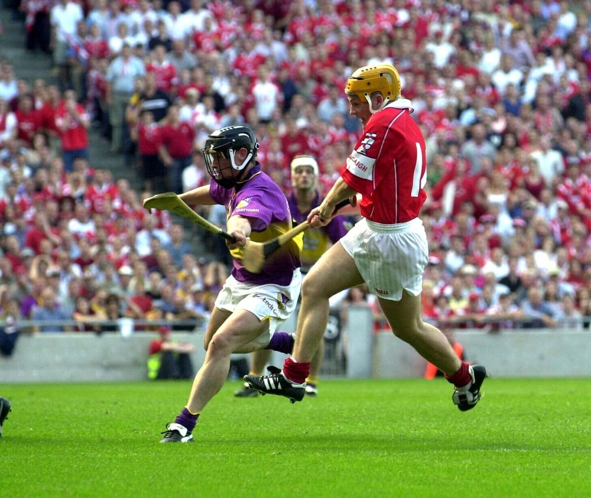 Cork's Joe Deane hammers home his goal against Wexford in 2003. Picture: Eddie O'Hare Cork's Joe Deane hammers home his goal against Wexford in 2003. Picture: Eddie O'Hare