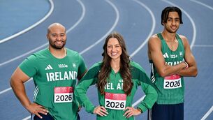 <p>In attendance at the announcement of Clonmel Healthcare as the Official Healthcare Partner of Athletics Ireland are athletes, from left, Eric Favors, Sophie Becker and Sean Doggett. Pic: Sam Barnes/Sportsfile</p> <p>In attendance at the announcement of Clonmel Healthcare as the Official Healthcare Partner of Athletics Ireland are athletes, from left, Eric Favors, Sophie Becker and Sean Doggett. Pic: Sam Barnes/Sportsfile</p>