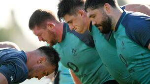 <p>Dan Sheehan with Tadhg Furlong, left, and Tom O'Toole during squad training. Pic: Brendan Moran/Sportsfile</p> <p>Dan Sheehan with Tadhg Furlong, left, and Tom O'Toole during squad training. Pic: Brendan Moran/Sportsfile</p>