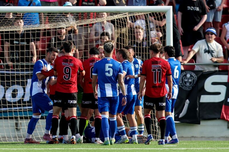 Tempers flare. Picture: INPHO/Antonio Pozo Tempers flare. Picture: INPHO/Antonio Pozo