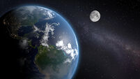 Earth and Moon. Space view,Universe Concept.