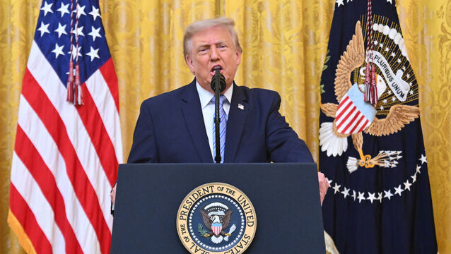<p>Making the sweeping allegations during his 25-minute speech, the US president said he had declassified intelligence, which revealed “shocking vulnerabilities in our election infrastructure”. Picture: Saul Loeb/Pool via AP</p>