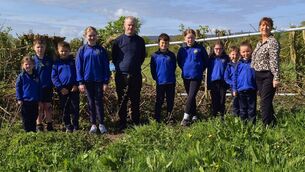 <p>Pupils in Scoil Mhuire, Lismackin, Roscrea, Co Tipperary, engaging with FDC's community-focused Biodiversity in Schools programme. </p>