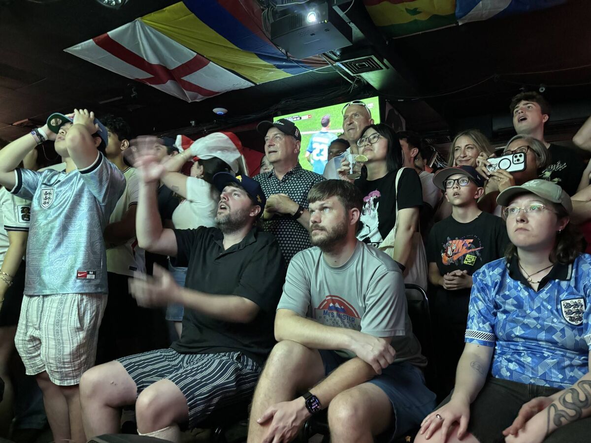 English fans watch on as their side slump to a 2-1 defeat in the World Cup semi-final against Argentina. Photo: Alex Cunningham English fans watch on as their side slump to a 2-1 defeat in the World Cup semi-final against Argentina. Photo: Alex Cunningham