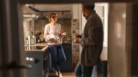 Woman fighting with her husband in the kitchen