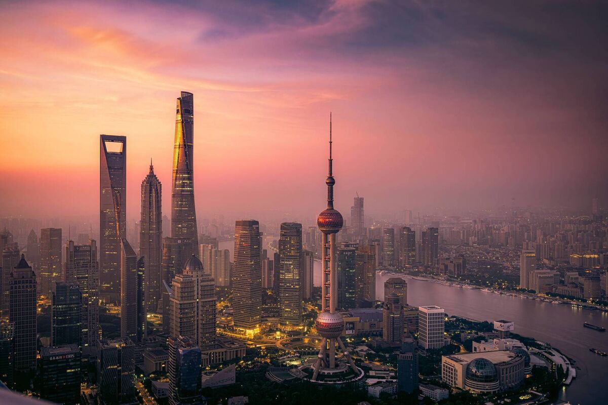 The city skyline of Shanghai's Lujiazui financial district
