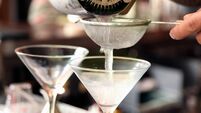pouring martinis