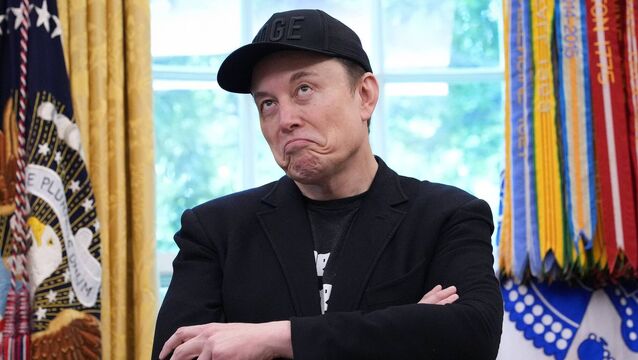 <p>Tesla CEO Elon Musk speaks alongside US president Donald Trump to reporters in the Oval Office of the White House. Picture: Kevin Dietsch/Getty Images</p>
