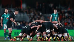 <p>New Zealand's Cameron Roigard during a scrum. Pic: INPHO/Photosport/Craig Butland</p> <p>New Zealand's Cameron Roigard during a scrum. Pic: INPHO/Photosport/Craig Butland</p>