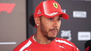 <p>Ferrari driver Lewis Hamilton speaks ahead of the Formula One Grand Prix at the Spa-Francorchamps racetrack in Spa, Belgium. Pic: AP Photo/Omar Havana</p> <p>Ferrari driver Lewis Hamilton speaks ahead of the Formula One Grand Prix at the Spa-Francorchamps racetrack in Spa, Belgium. Pic: AP Photo/Omar Havana</p>