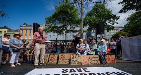 'Do the right thing': Over 1,000 brave heat to protest over plans for Bessborough site