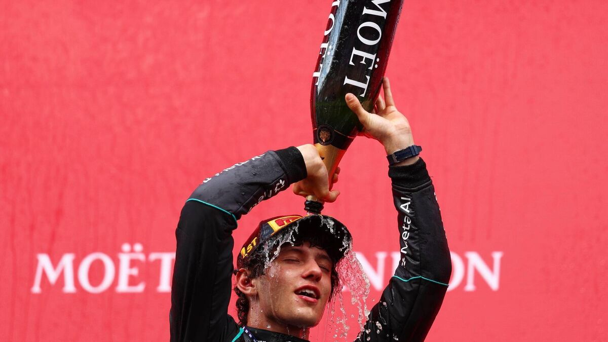 George Russell ‘numb to disappointment’ after crash as Kimi Antonelli wins Belgian Grand Prix