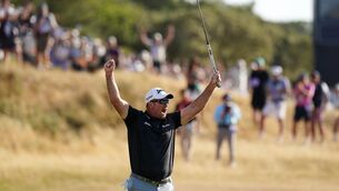 <p>Ryan Fox of New Zealand celebrates a birdie putt on the 18th to win The 154th Open Championship at Royal Birkdale in Southport. Picture: Jacob King/PA Wire. </p> <p>Ryan Fox of New Zealand celebrates a birdie putt on the 18th to win The 154th Open Championship at Royal Birkdale in Southport. Picture: Jacob King/PA Wire. </p>