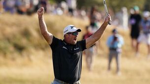 <p>Ryan Fox of New Zealand celebrates a birdie putt on the 18th to win The 154th Open Championship at Royal Birkdale in Southport. Picture: Jacob King/PA Wire. </p> <p>Ryan Fox of New Zealand celebrates a birdie putt on the 18th to win The 154th Open Championship at Royal Birkdale in Southport. Picture: Jacob King/PA Wire. </p>