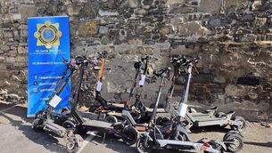 <p>Garda Headquarters said that, during a recent operation in Dublin's north inner city, gardaí seized seven e-scooters and made four arrests linked to alleged street dealing. Picture: An Garda Siochana</p> <p>Garda Headquarters said that, during a recent operation in Dublin's north inner city, gardaí seized seven e-scooters and made four arrests linked to alleged street dealing. Picture: An Garda Siochana</p>