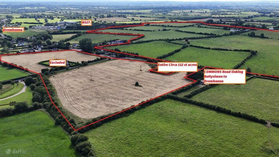 Marked aerial view of Ardmore House, Drombanna, Co. Limerick.