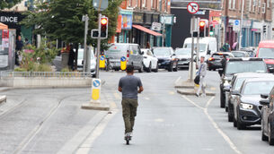 <p>An e-scooter in Dublin city centre on Monday. The Government has announced that e-scooters will be classified as mechanically propelled vehicles requiring registration and licensing. Picture: Stephen Collins/Collins Photos</p> <p>An e-scooter in Dublin city centre on Monday. The Government has announced that e-scooters will be classified as mechanically propelled vehicles requiring registration and licensing. Picture: Stephen Collins/Collins Photos</p>