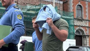 <p>Sean McGlone, (right, covered) of Beechwood Drive, Drogheda, outside Balbriggan District Court where he was charged with dangerous driving. Picture: Cillian Sherlock/PA Wire</p> <p>Sean McGlone, (right, covered) of Beechwood Drive, Drogheda, outside Balbriggan District Court where he was charged with dangerous driving. Picture: Cillian Sherlock/PA Wire</p>