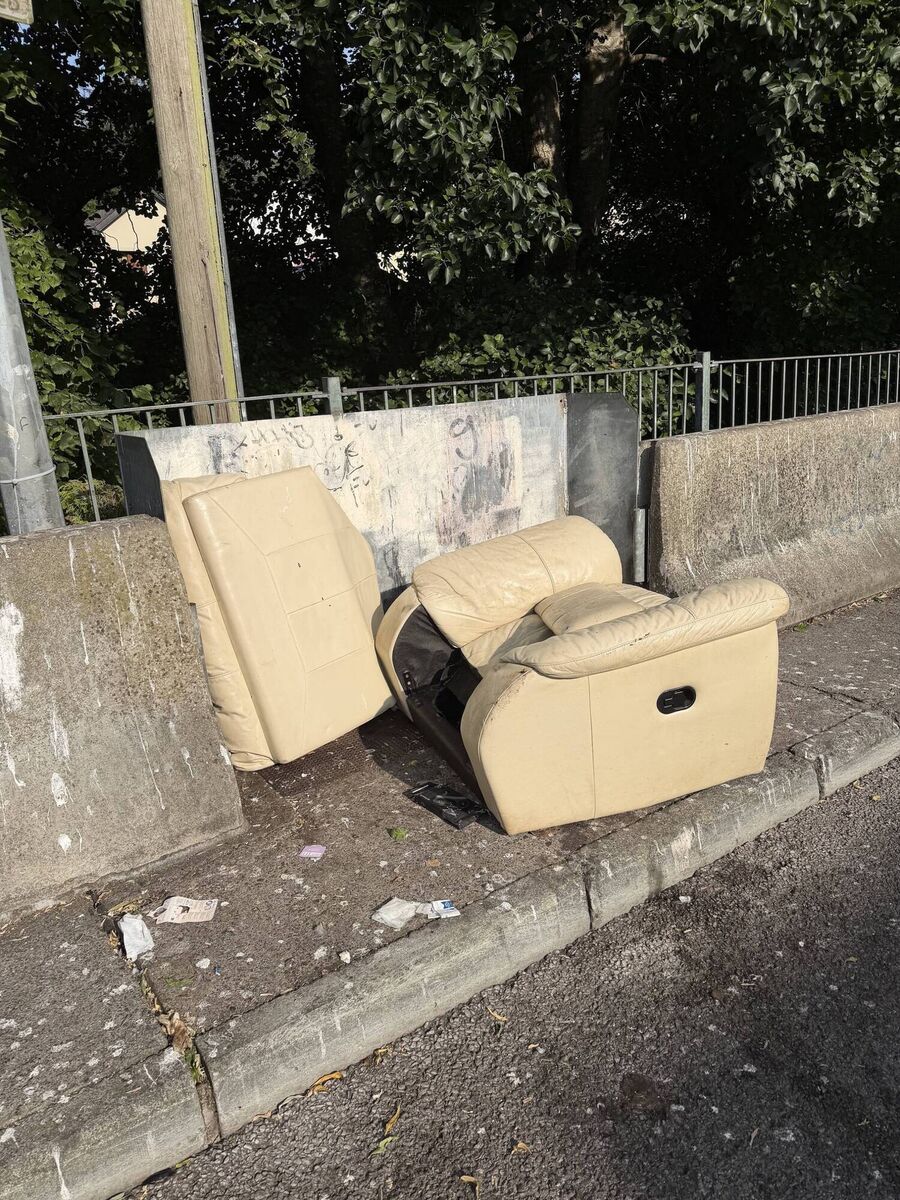 Discarded furniture in the estate.
