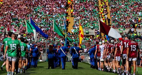 GAA All-Ireland Senior Hurling Championship Final Galway vs Limerick A view of the pre match parade lead by the Artane band 19/7/2026