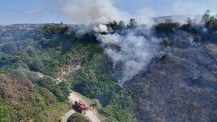 <p> Cork City Fire Brigade tackle a gorse fire at Glen Park, Ballyvolane, Cork City on Tuesday afternoon as the hot and dry spell of weather continues. Picture/Video: Larry Cummins</p> <p> Cork City Fire Brigade tackle a gorse fire at Glen Park, Ballyvolane, Cork City on Tuesday afternoon as the hot and dry spell of weather continues. Picture/Video: Larry Cummins</p>