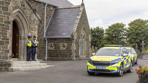 <p>Gardai at the scene of the knife attack at the Holy Cross Catholic Church, Tramore, Co Waterford. Picture: Patrick Browne</p> <p>Gardai at the scene of the knife attack at the Holy Cross Catholic Church, Tramore, Co Waterford. Picture: Patrick Browne</p>