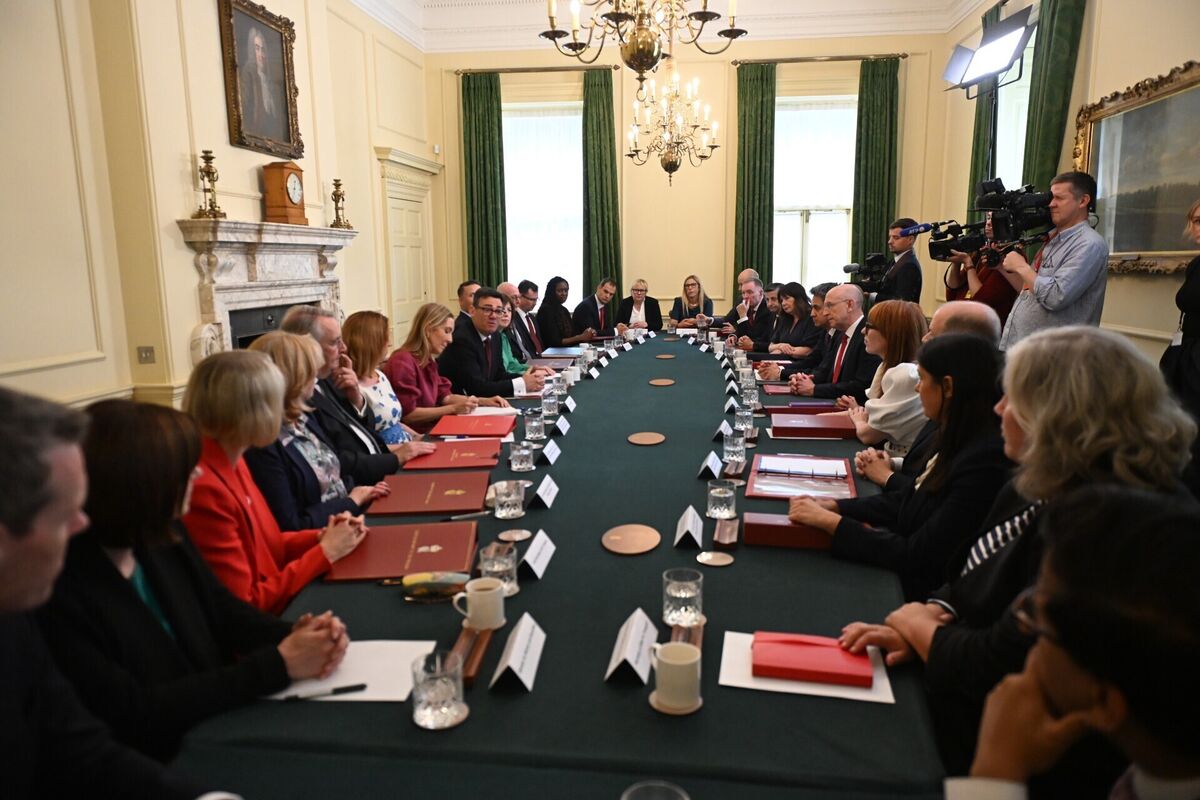 Prime minister Andy Burnham hosts his first Cabinet meeting at 10 Downing Street. Picture: Eddie Mulholland/PA