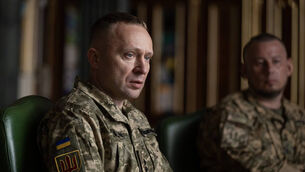 <p>The new army chief, 43-year-old Major General Mykhailo Drapatyi, became known for his daring and courage in 2014, the year that Russia seized and illegally annexed Ukraine’s Crimean Peninsula (Ukrainian Presidential Press Office via AP)</p>