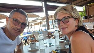<p>Svetlana Maksimovic and her husband Ljubiša Karović had just settled into a Ryanair flight last week when a loud bang pierced the hum of engines. In what Greek officials have described as a rare incident, Karović, sitting in a window seat, was pulled through the window as his wife and others held on to him on the flight between the Greek city of Thessaloniki and Germany on July 10. Photo: Facebook</p> <p>Svetlana Maksimovic and her husband Ljubiša Karović had just settled into a Ryanair flight last week when a loud bang pierced the hum of engines. In what Greek officials have described as a rare incident, Karović, sitting in a window seat, was pulled through the window as his wife and others held on to him on the flight between the Greek city of Thessaloniki and Germany on July 10. Photo: Facebook</p>